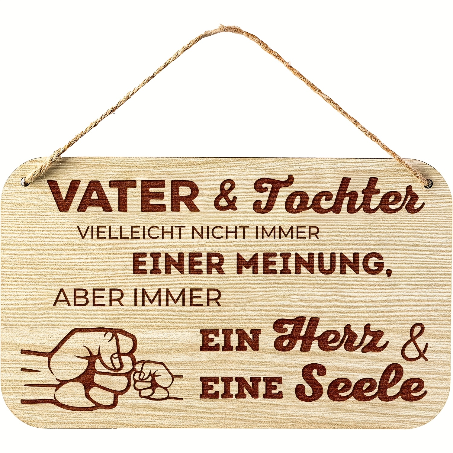 Image of 1pc Father's Day Wooden Sign, Father-daughter Gift, Men's Birthday Gift, Best Dad Funny Gift Idea, Wooden Wall Plaque, Diy, Non-electric