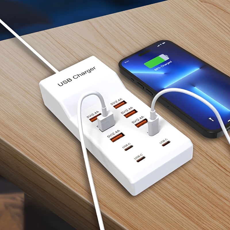 10 port gan usb charging station w eu charging for multiple devices safety certified Product details 4