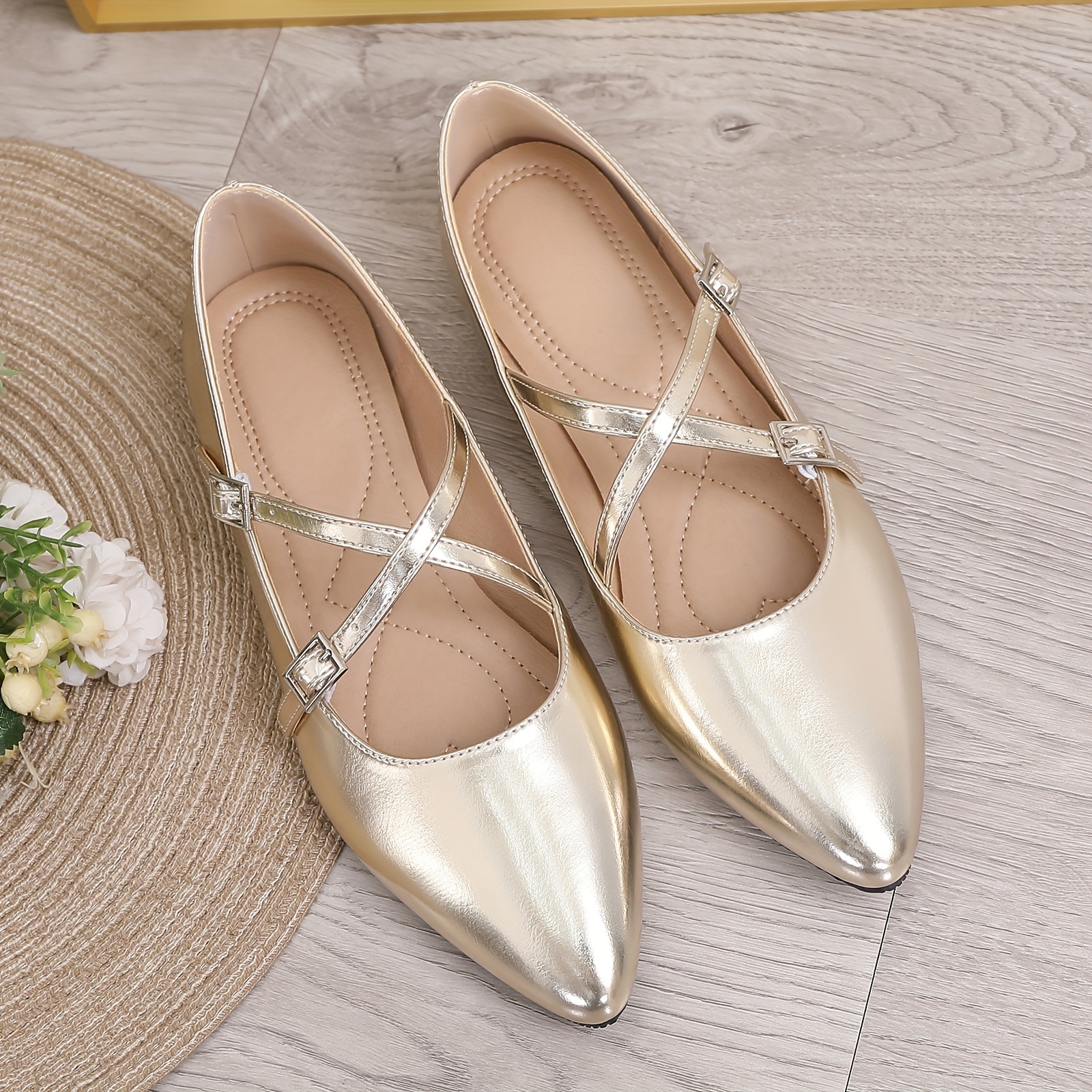 2024 spring/summer new pointed cross strap french Temu South Africa