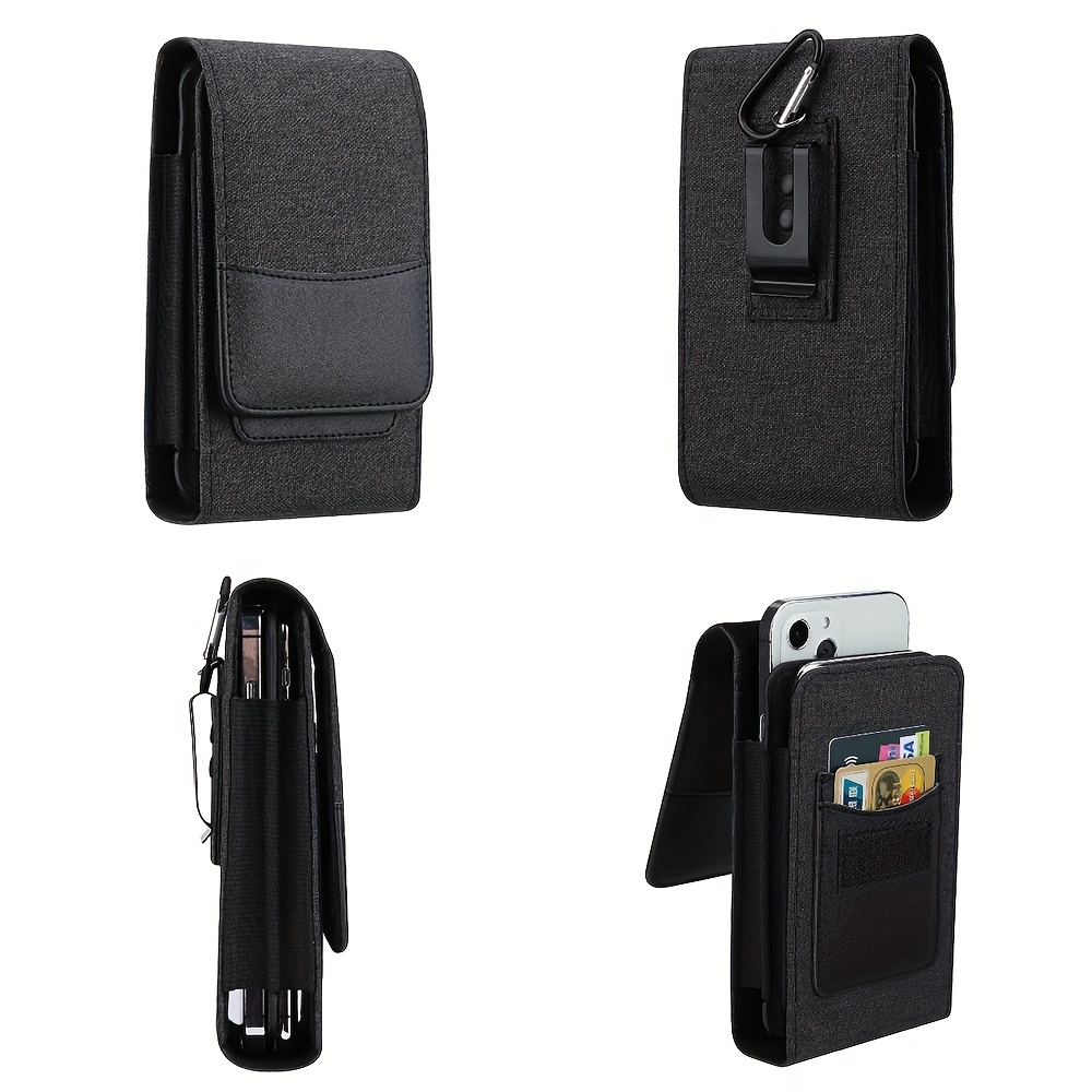 Dual-Handy-Holstertasche Für Zwei Handys – Mit Gürtelclip & Klettverschluss, Passt Für Große Smartphones