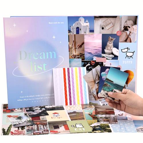 vision board book 1400 inspirational pictures quotes stickers bonus alphabet stickers blank cards vision board kit for women manifestation collage book to goals