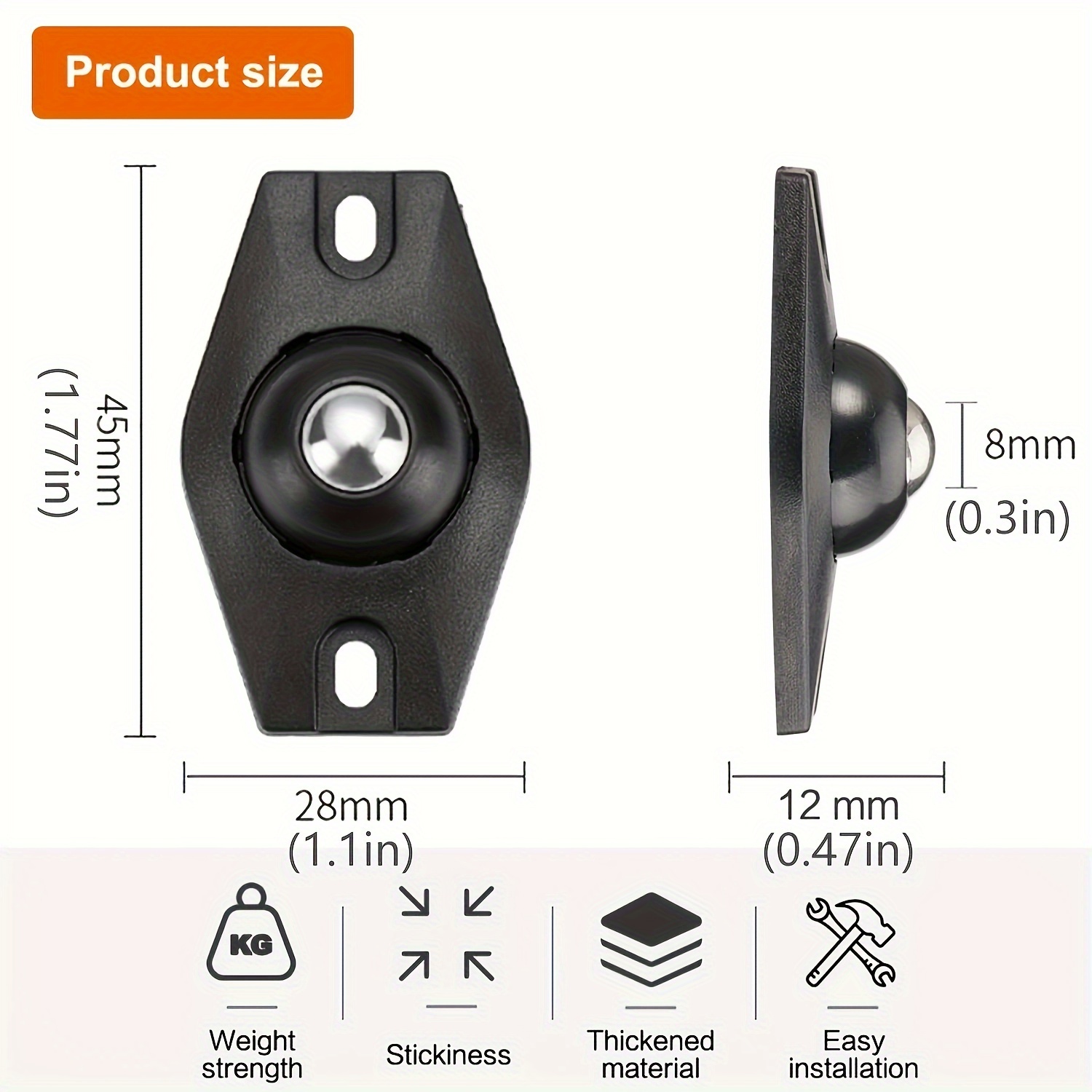 20pcs self adhesive caster mini wheels with 360 degree swivel paste   pulley rotation sticky pulley for storage box trash can furniture bottom details 1