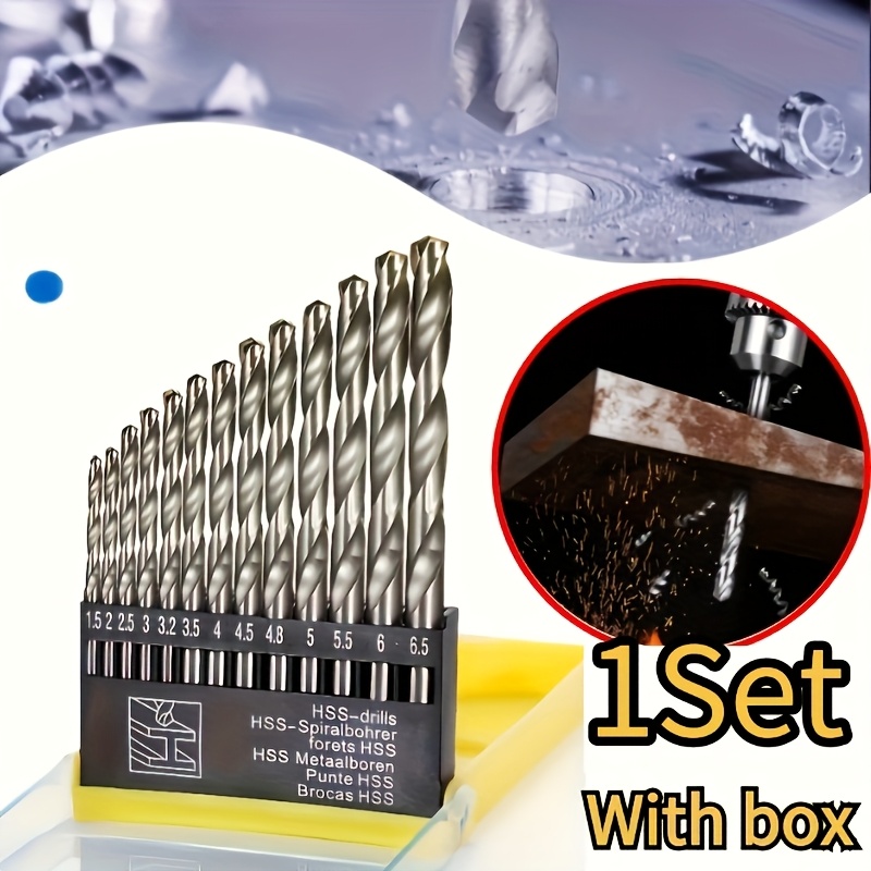 

1set Promaster M42 Hss Cobalt Drill Bit Set - Steel For Stainless Steel & Hard Metals - Sizes 1.5mm-6.5mm