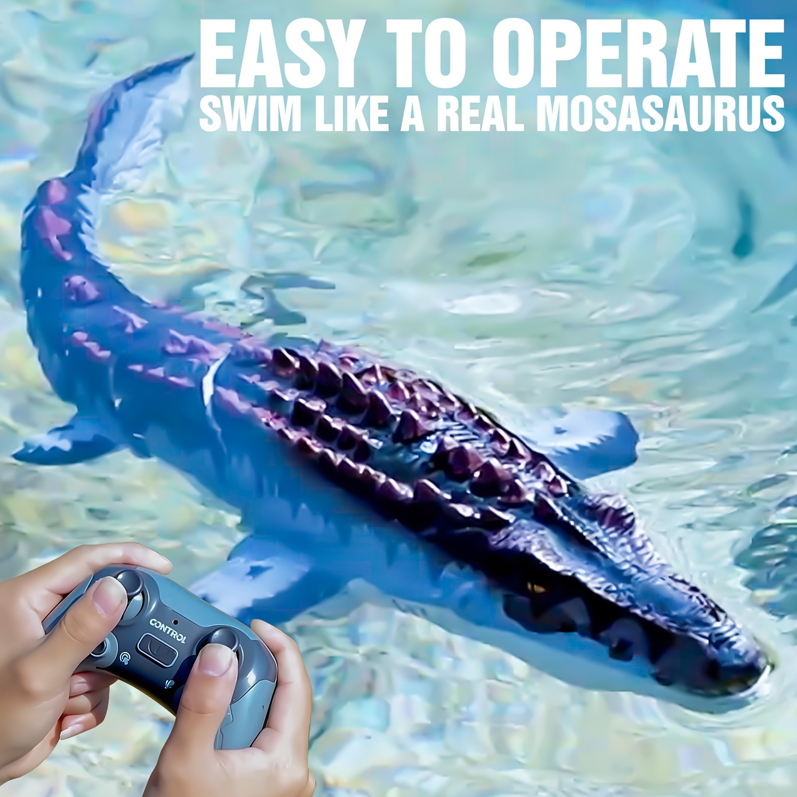 

Remote Control Dinosaur Mosasaurus Toys With Spray Water Swim Like A Real Mosasaurus Gift For 4 5 6 7, Diving Toys Rc Boat With Light And For Swimming Pool