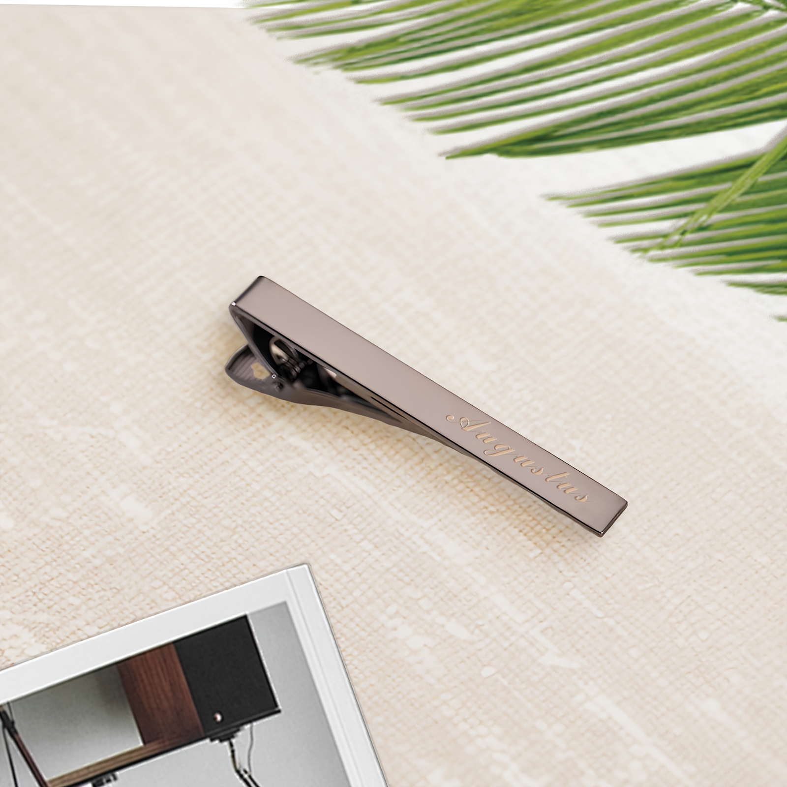 TEMU Customized Personalized Men's Tie Clip Set, 1pc Custom Name Tie, Tie Bar, Engraved Tie Bar, Vintage Tie Clip, Personalized Tie Bar, Men's