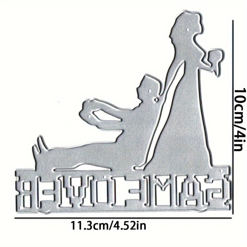 E-shop 1 Stück Paar-Muster Stanzform für Papierkarten, Scrapbooking, Grußkarten, Alben, Bastelarbeiten, dekorative Metallstanzform