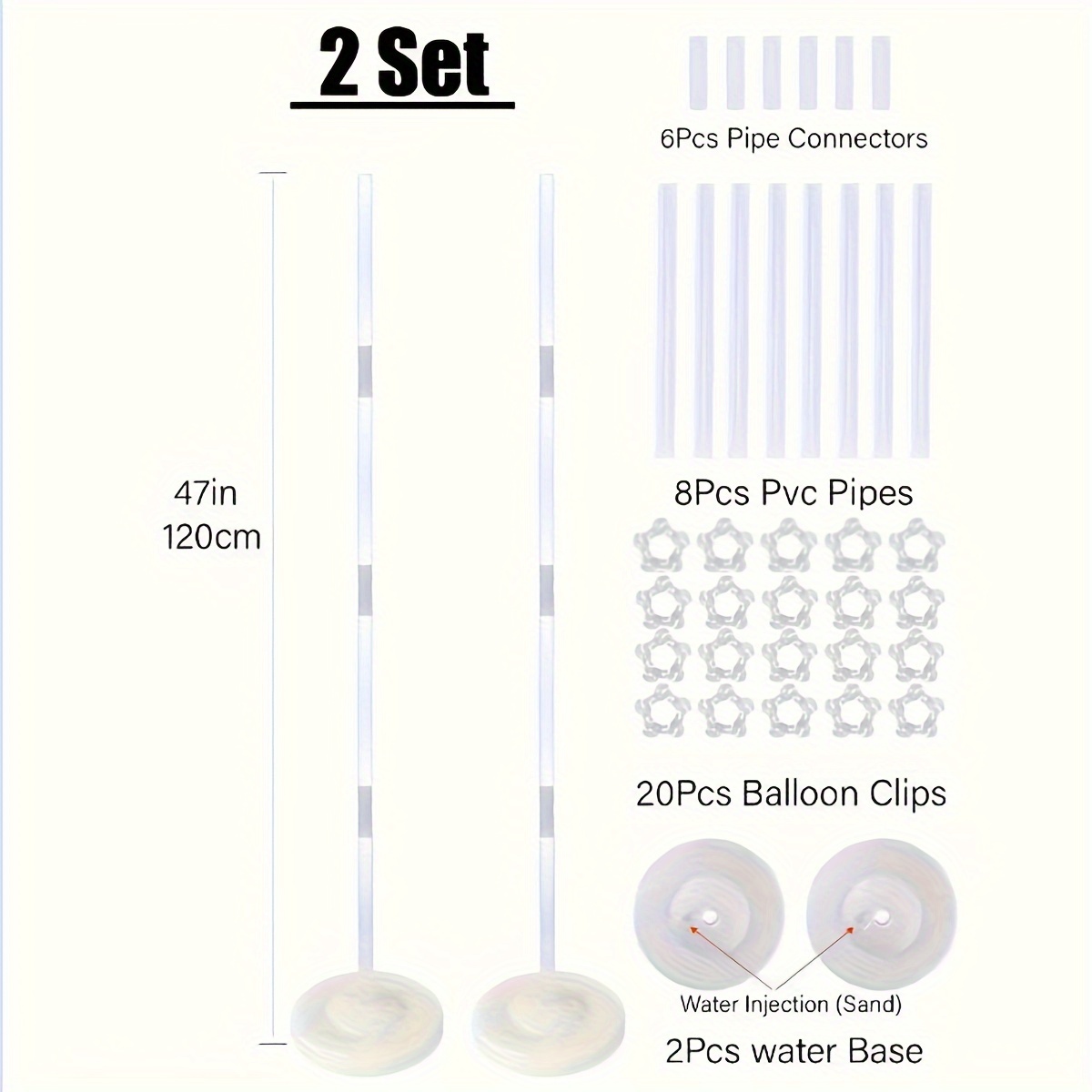 9K supporti per palloncini da tavolo bastone per palloncini con Base K centrotavola per palloncini per decorazioni per feste di compleanno per matrimoni Baby Shower  15