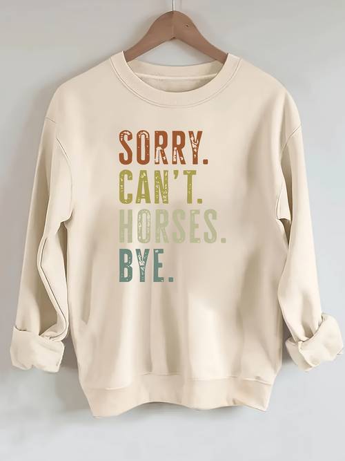 sorry cant letter print standard size crewneck sweatshirt