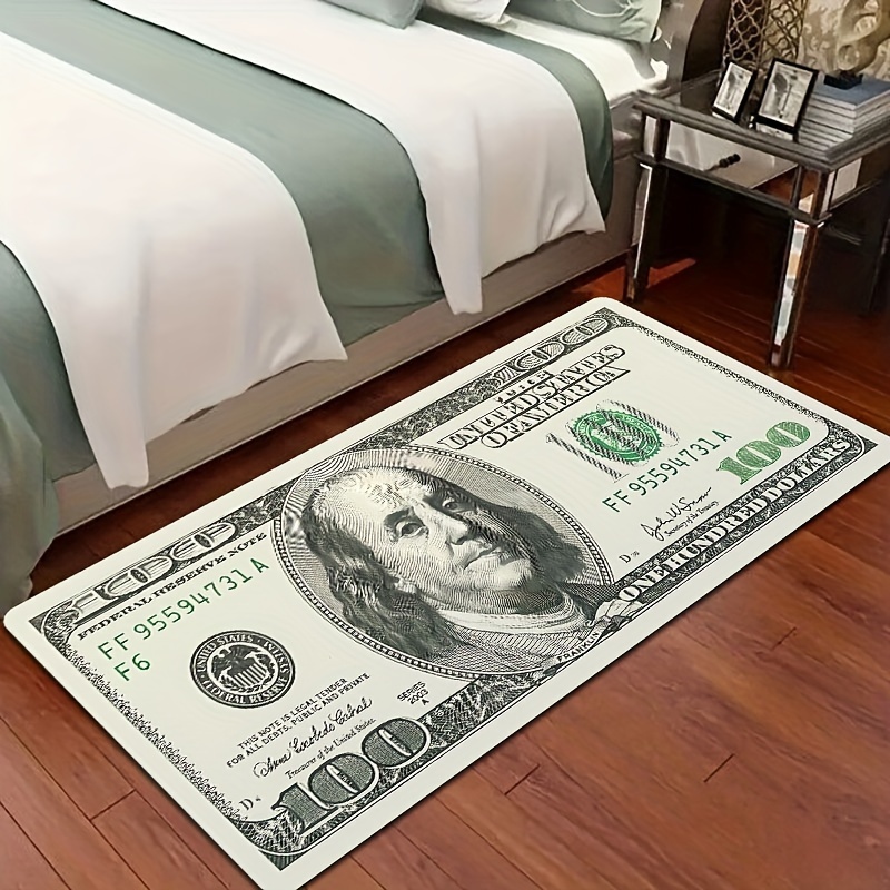 

1pc Dollar Pattern Bathroom Non-slip Mat, Funny Decorative Bedroom & Living Room Carpet, Comfortable Kitchen Floor Mat, Room Accessories, Home Decor, Room Decor