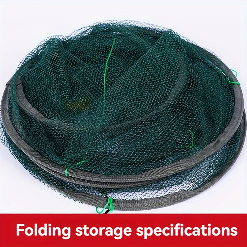 1pc Hand Casting Cage Crab Net, Portable Folding Fishing Net, Fishing Gear  For Outdoor Fishing Shrimping Crabbing