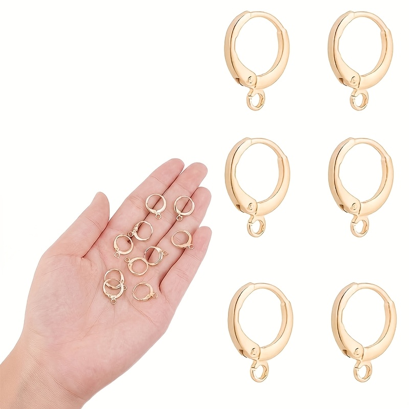 E-shop Ohrhaken-Erweiterungen - 18K vergoldene Huggie-Reifenohrringe (Unisex-Materialien)