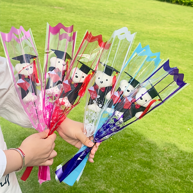 10pcs graduation cap   packaged in colorful transparent bags for graduation season   and graduation party decorations gifts for teachers and  