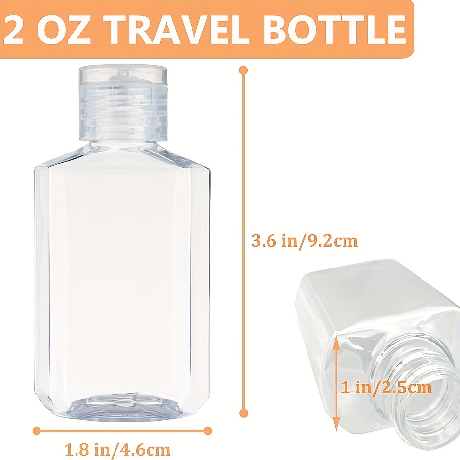 1 Botella Plástico Tapa Abatible Artículos Esenciales Viaje - Temu