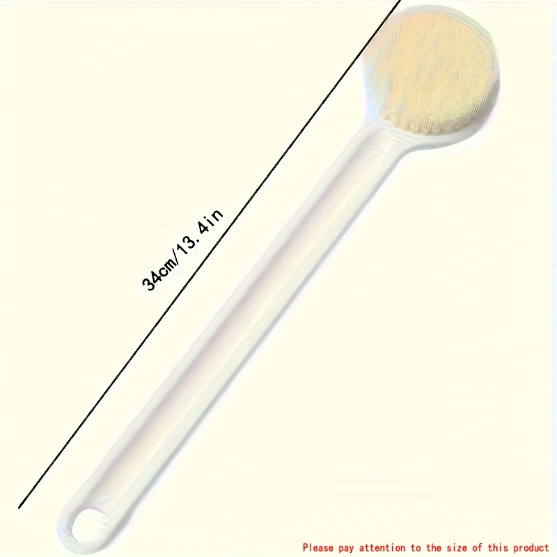 1pc   long handled soft bristled bath brush for back scrubbing body exfoliation   alcohol free ergonomic grip design ideal for shower and     for bathing   traditional aesthetic durable construction Product details 0