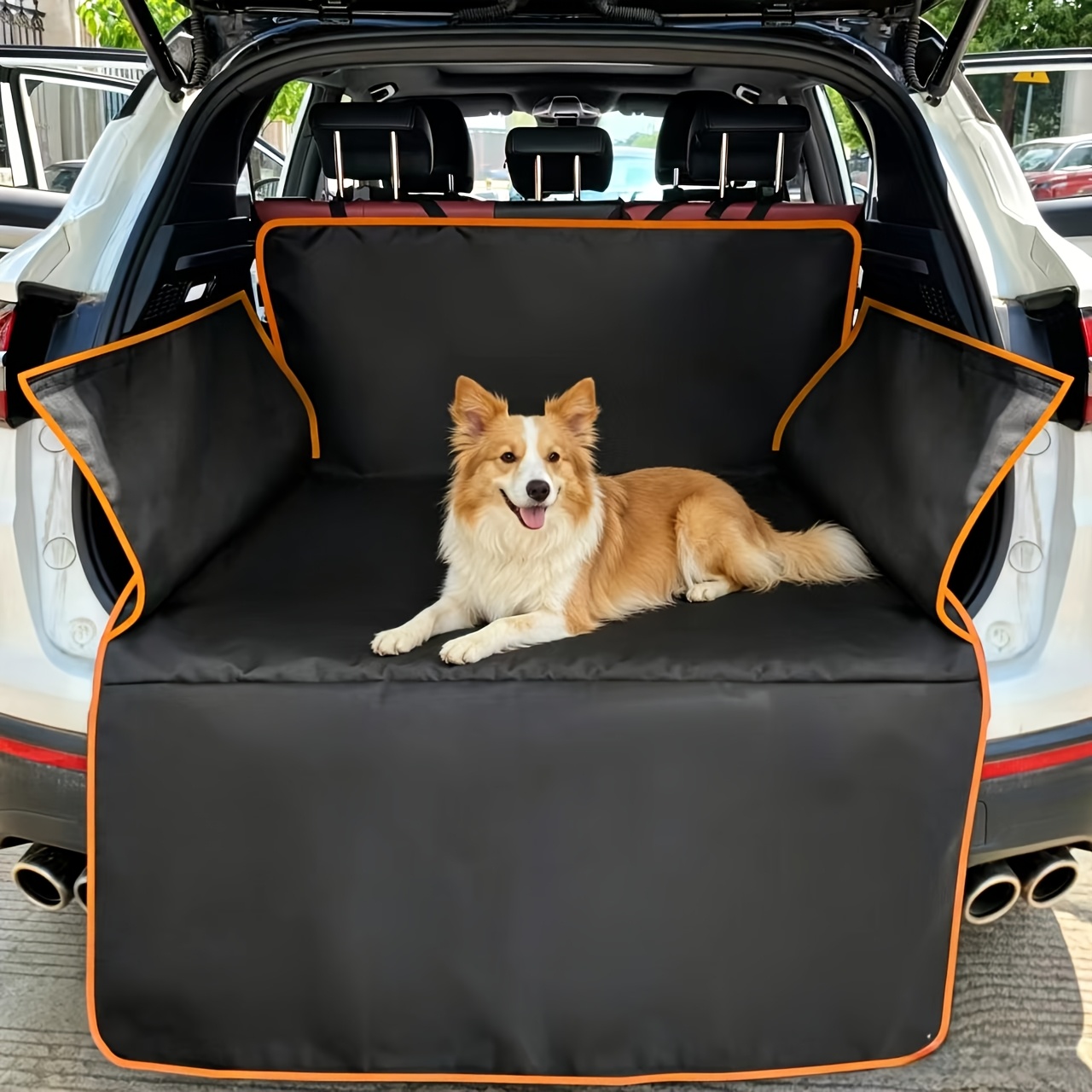 car trunk mat for suvs full surround with bumper protection dog trunk mat pet friendly seat cover easy to clean