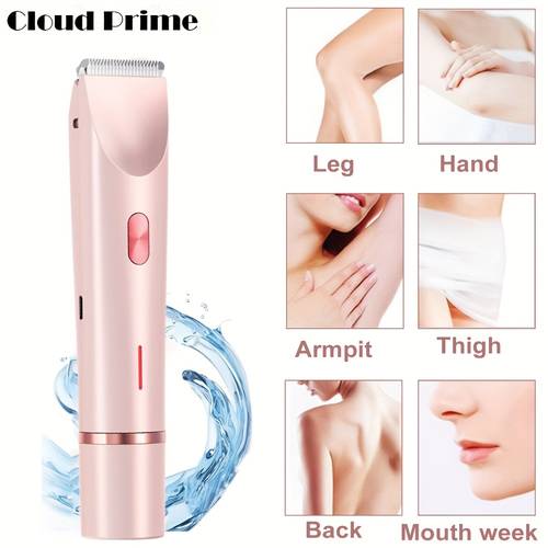 rechargeable dual head electric hair remover shaver wet dry usb powered with lithium battery for all hair types limit comb for safe shaving cordless hair removal sleek gadget durable construction