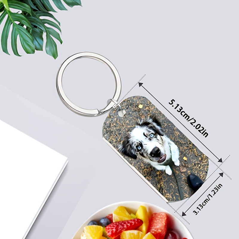 TEMU 2d Flat - 2d Plane, 1 2d Plane Custom Double-sided Photo Acrylic Keychain, Personalized Photo Car Key Chain Souvenir Gift, Suitable For
