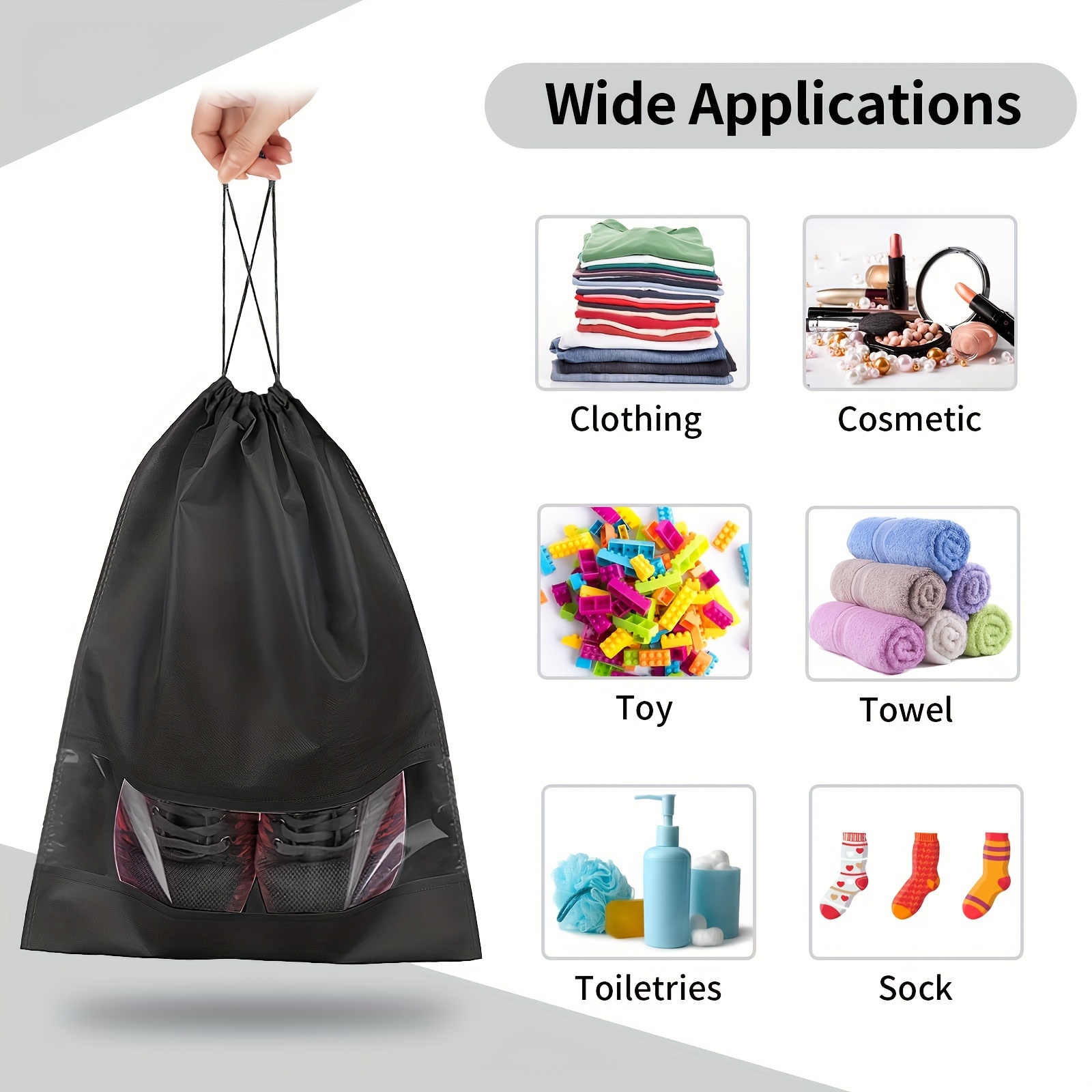 12 travel shoe bags strings large shoe bag storage bags men Temu