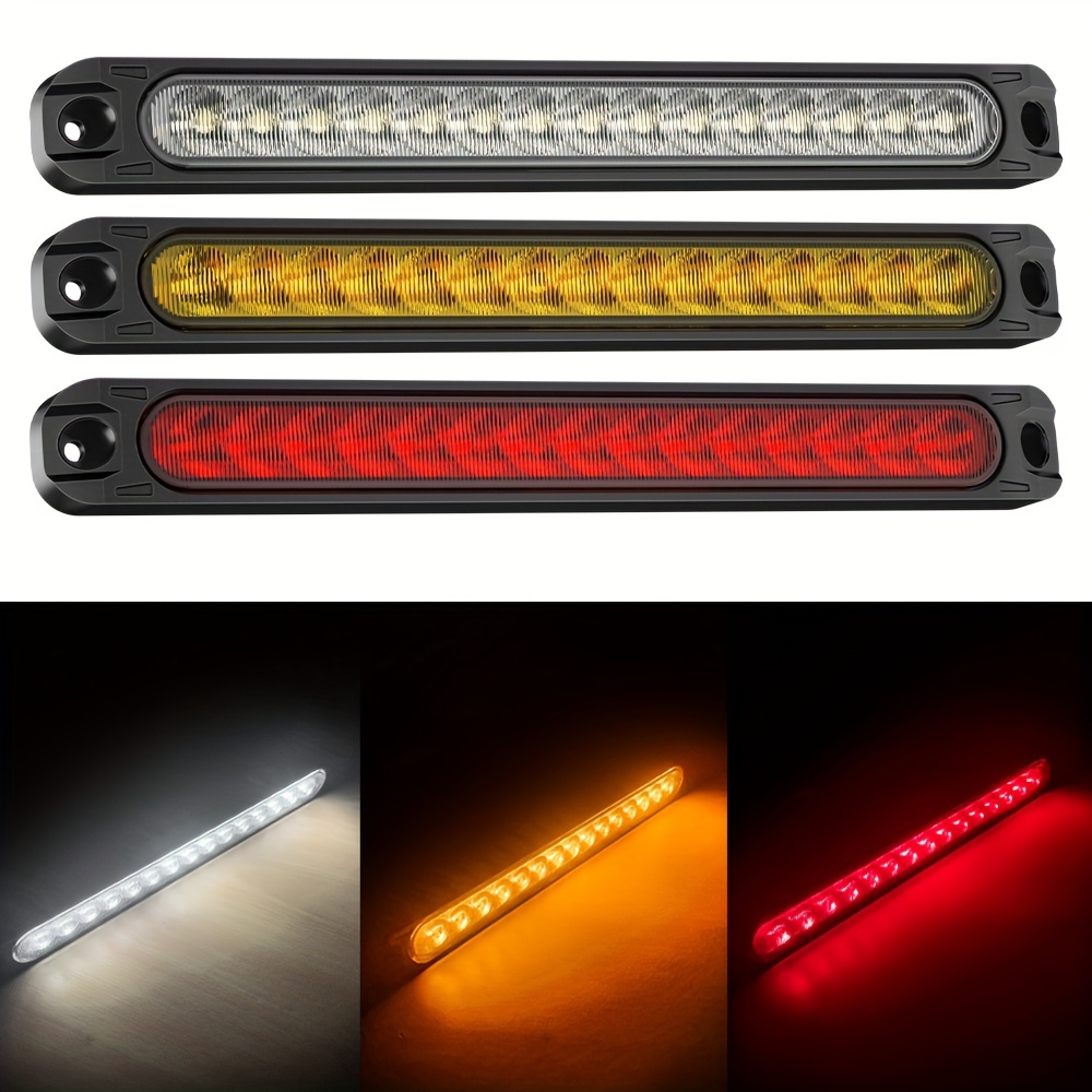 2 Luces Traseras Ovaladas De Neón Rojo Para Remolque O Camión - 12V/24V, Laterales