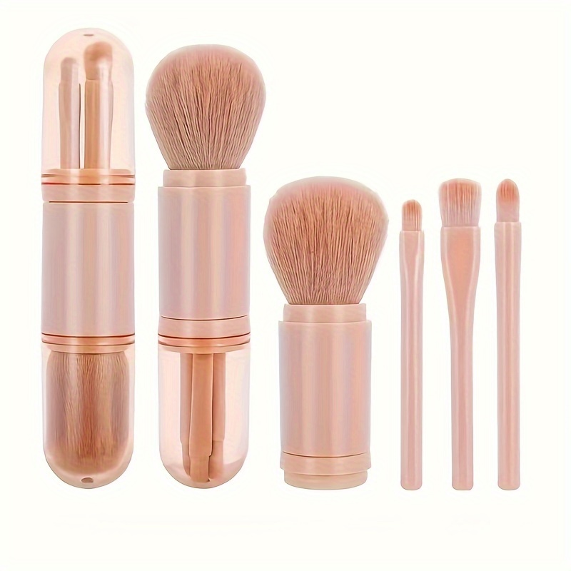 

1pc Pinceau à Blush Portable 4-en-1 Petit Ensemble de Voyage Pinceau à à Paupières Pinceau de Maquillage de Voyage Ultra Petit Portable