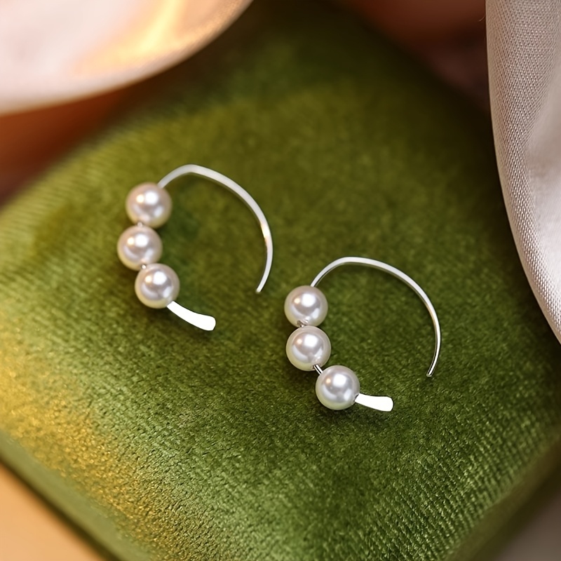 TEMU Pendientes de Perlas Colgantes, Adornos de Joyería de Diseño de para Mujer, Clásicos y Fáciles de Combinar