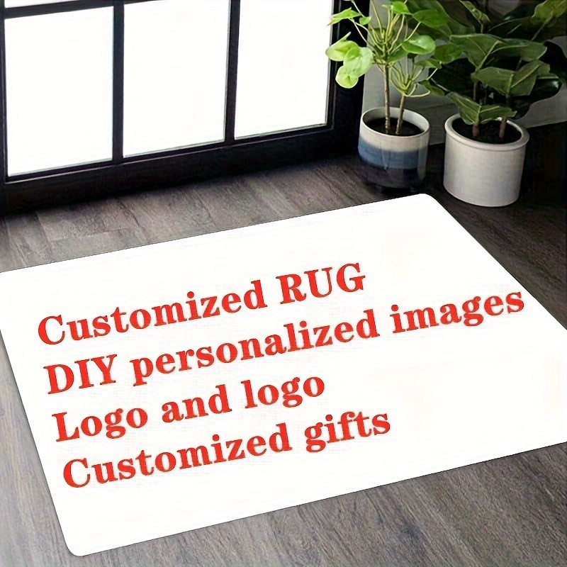Alfombra personalizada con impresión de tu propia imagen, logotipo, texto,  antideslizante, lavable, alfombra de área personalizada para dormitorio