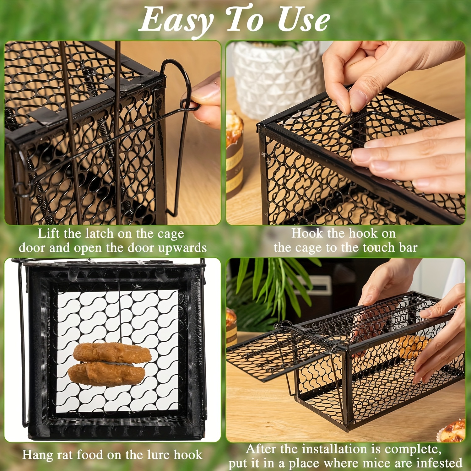1pc large folding reusable mouse trap humane for indoor and outdoor use details 5