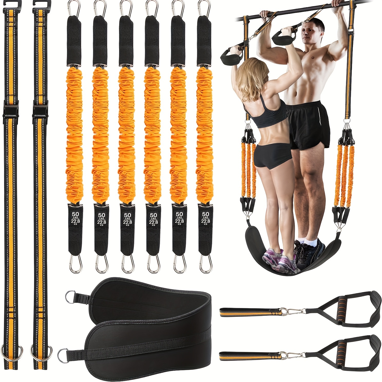 set of hanging training straps, fitness straps, pull-up assist