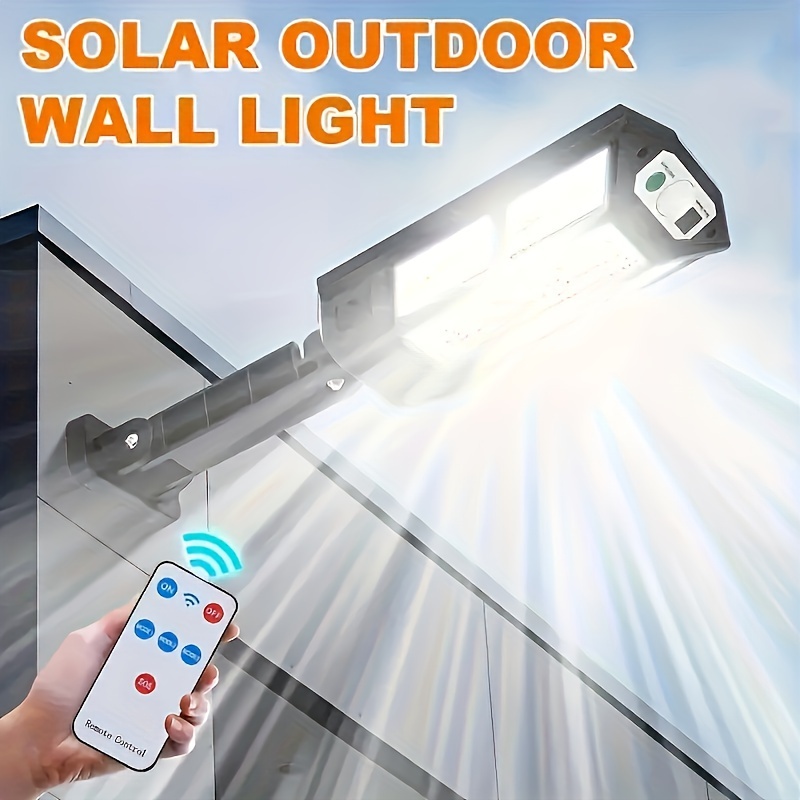 

1 Ultra Bright 6500k Led Solar Wall Lamp With 3 Lighting Modes Of Motion Sensor, Outdoor Garden And Courtyard Lights