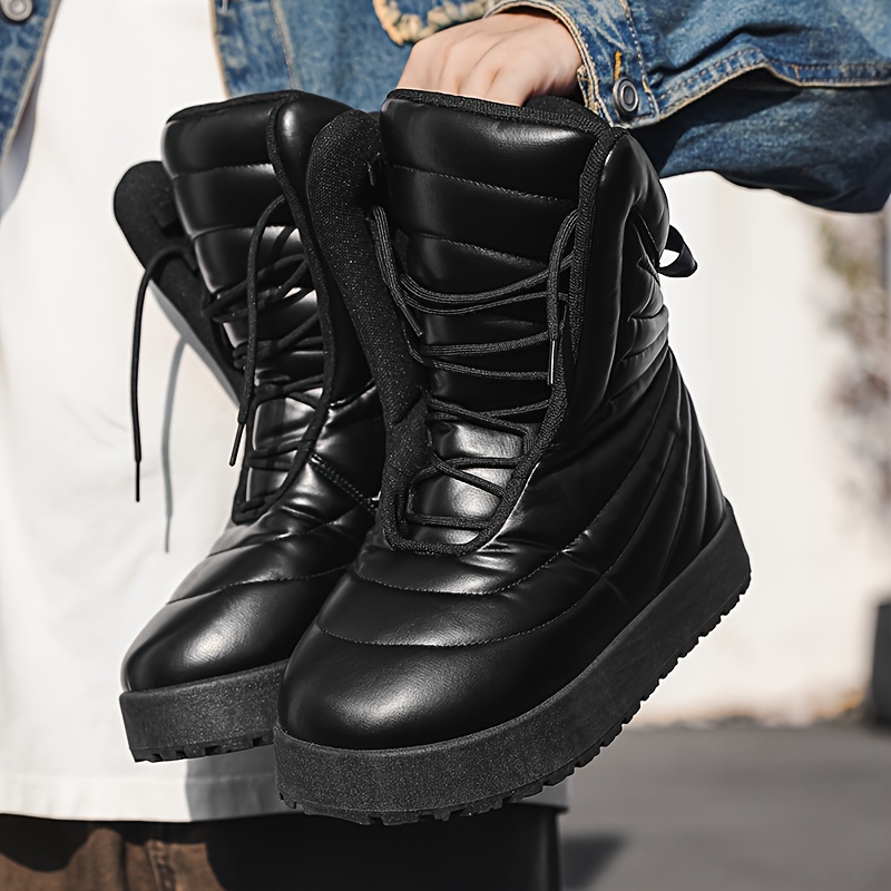 TEMU Fashion For Man Shoes Flats Fashion High Top Black White Loop Hiphop For Man Casual Shoes Trainers Plus Size Korean Version 2025 Outdoor Shoes