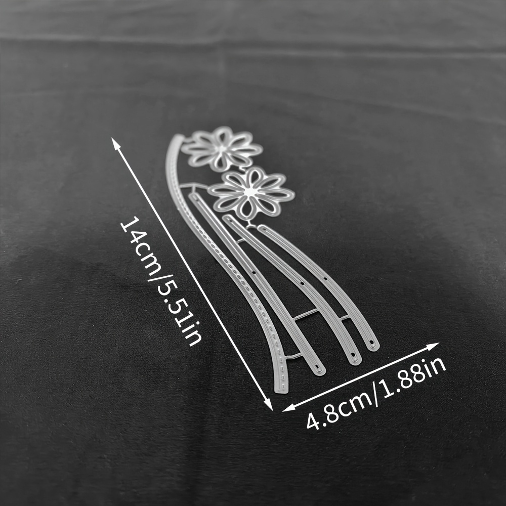TEMU 1pc Flower Pattern Metal Die-cut Mold, Embossing Stencil Creative Designs Ideal For Crafts, Scrapbooking, And For Cards And Decorative Accents