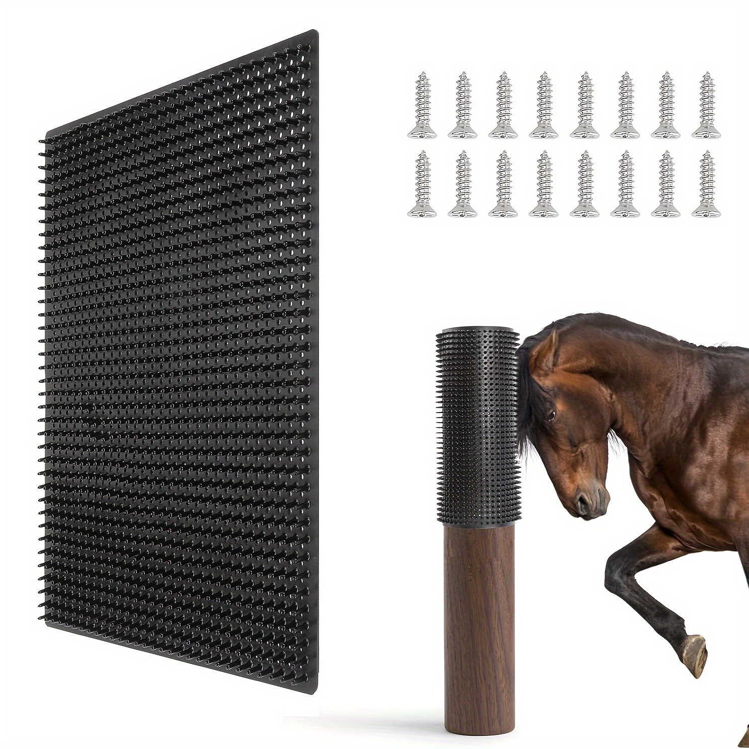Image of 1pc-horse Scratching Post Pad, Equine And Bovine Scratcher Panels, Relief Pad For Animal Goat Sheep For Cow