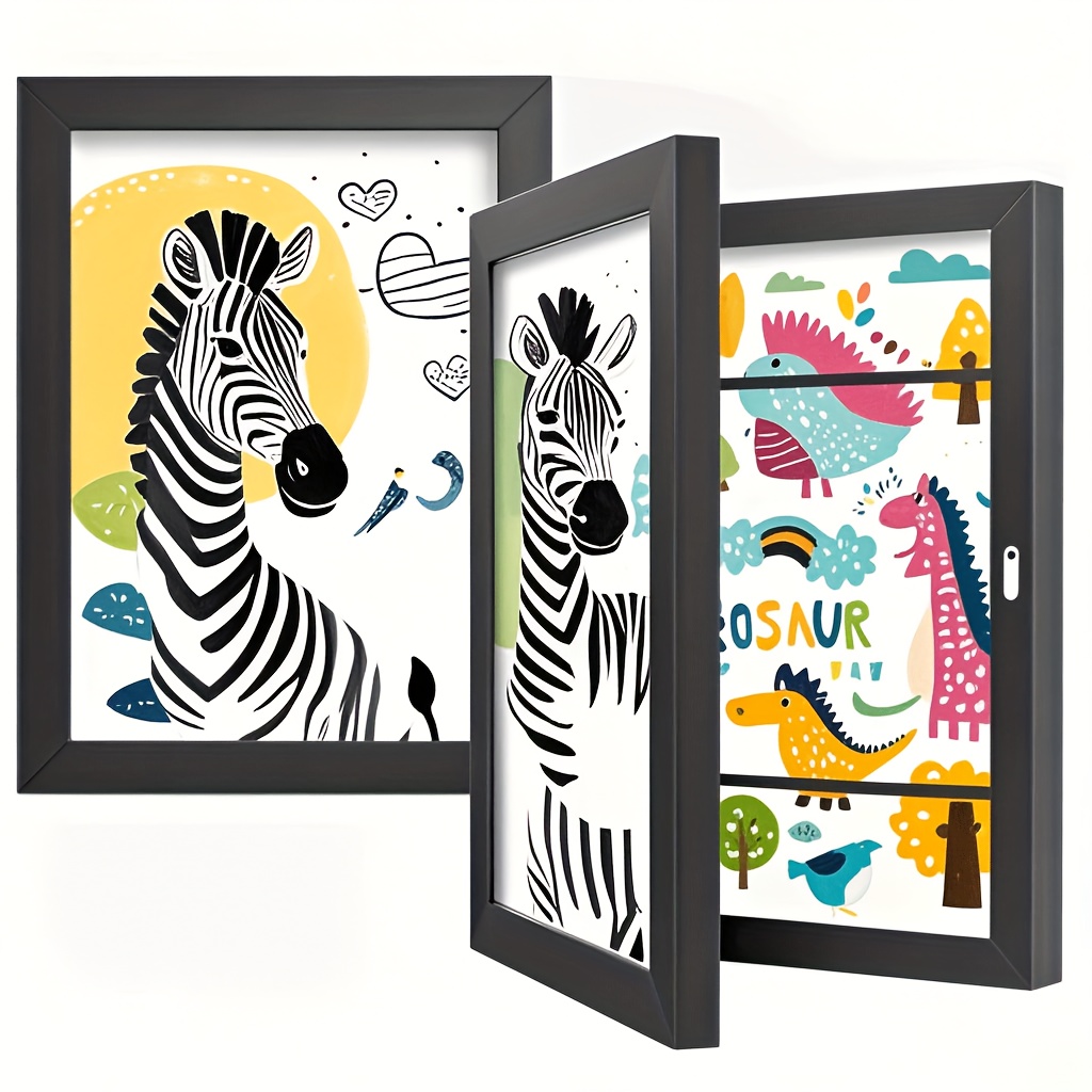 TEMU 2/4 Pack Kids Artwork Frames , 8.5x11in Kids Art Frames Front Opening, Children Art Projects Kids Art Frames Picture Frames For Kids Drawing,