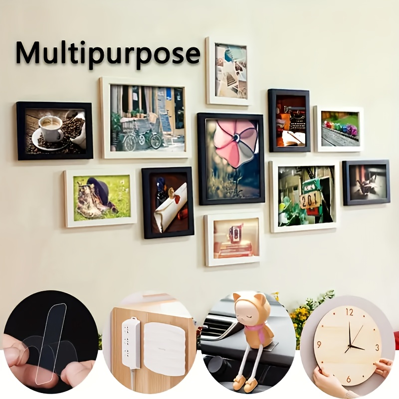 120pcs Heavy-Duty Double-Sided Tape - Easy to Cut, Waterproof, Multi-Purpose for Kitchen & Bathroom Hooks, Sticks to Walls & Glass Without Drilling, Red Storage Box Included, Slim Bathroom Storage