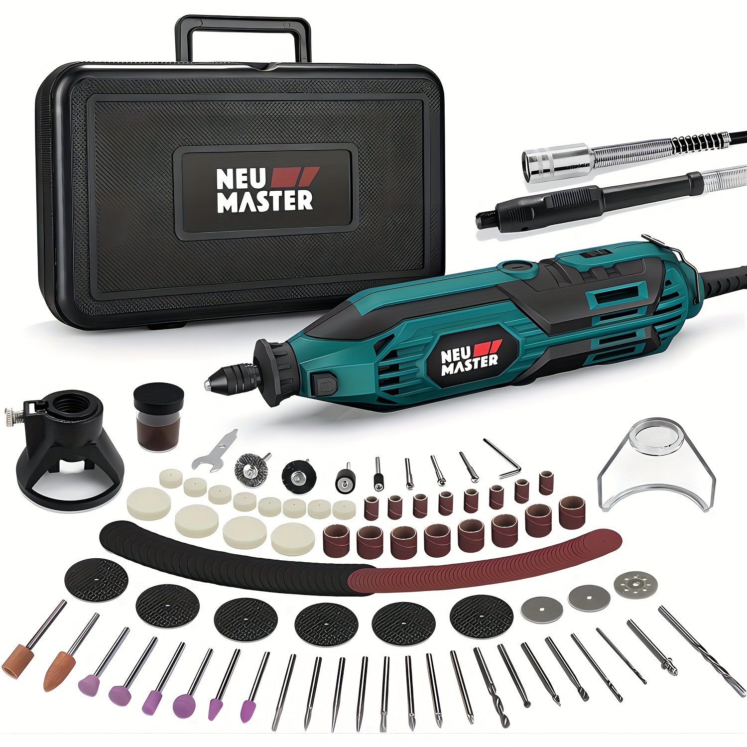 TEMU Neu Master 180w Rotary Tool Kit, Corded Power Rotary Tools With 165 Accessories And 6 Variable Speed, 10000-35000rpm Electric Drill Set For
