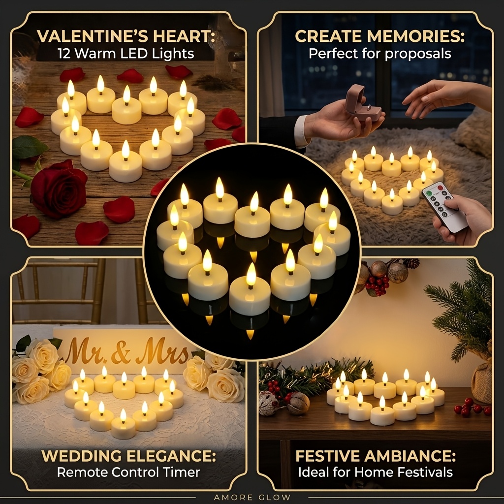Remote Control LED Tea Wax Candles with 130-Hour Battery Life