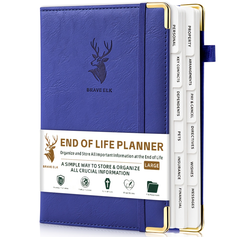 TEMU Planificateur de vie - Organisateur personnel pour , Livre de planification de vie guidé avec 12 onglets pour informations personnelles,