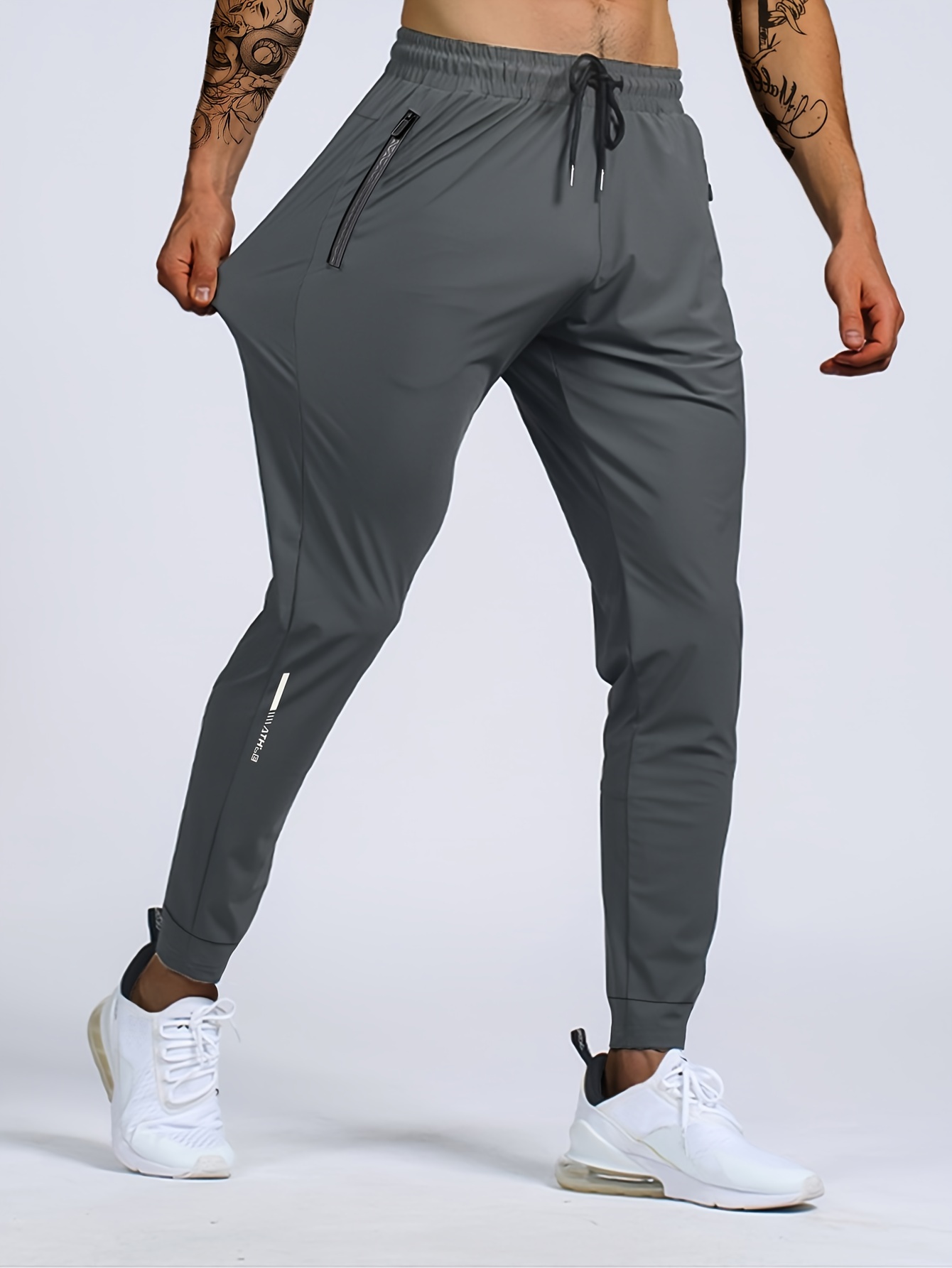 *&#39;s * Active * Drawstring Long Pants With Zipper Pockets, Workout &amp; Training