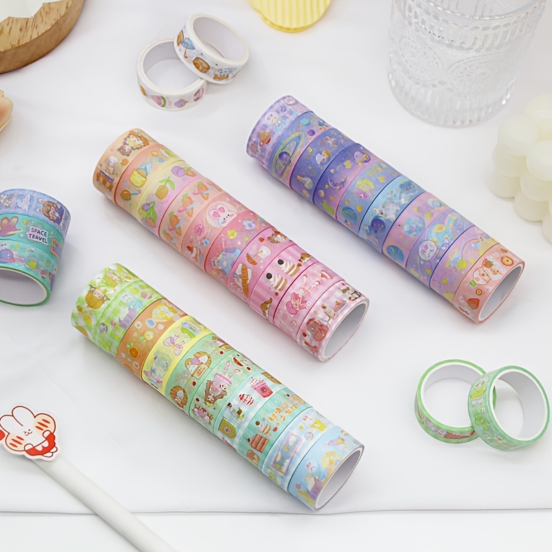 60-Roll Cartoon and Washi Tape Pack for Decoration