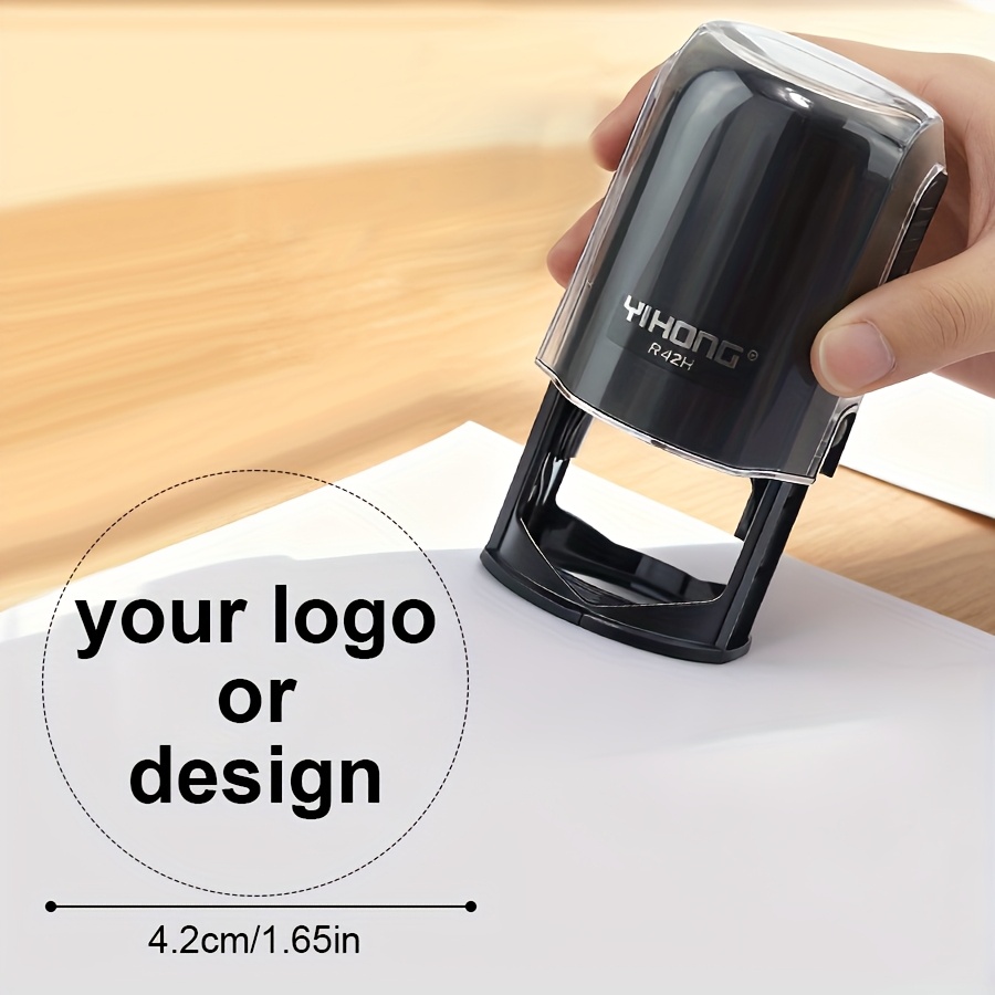 Custom-made Round Black Yh-r42mm Stamp Based On The Provided Image