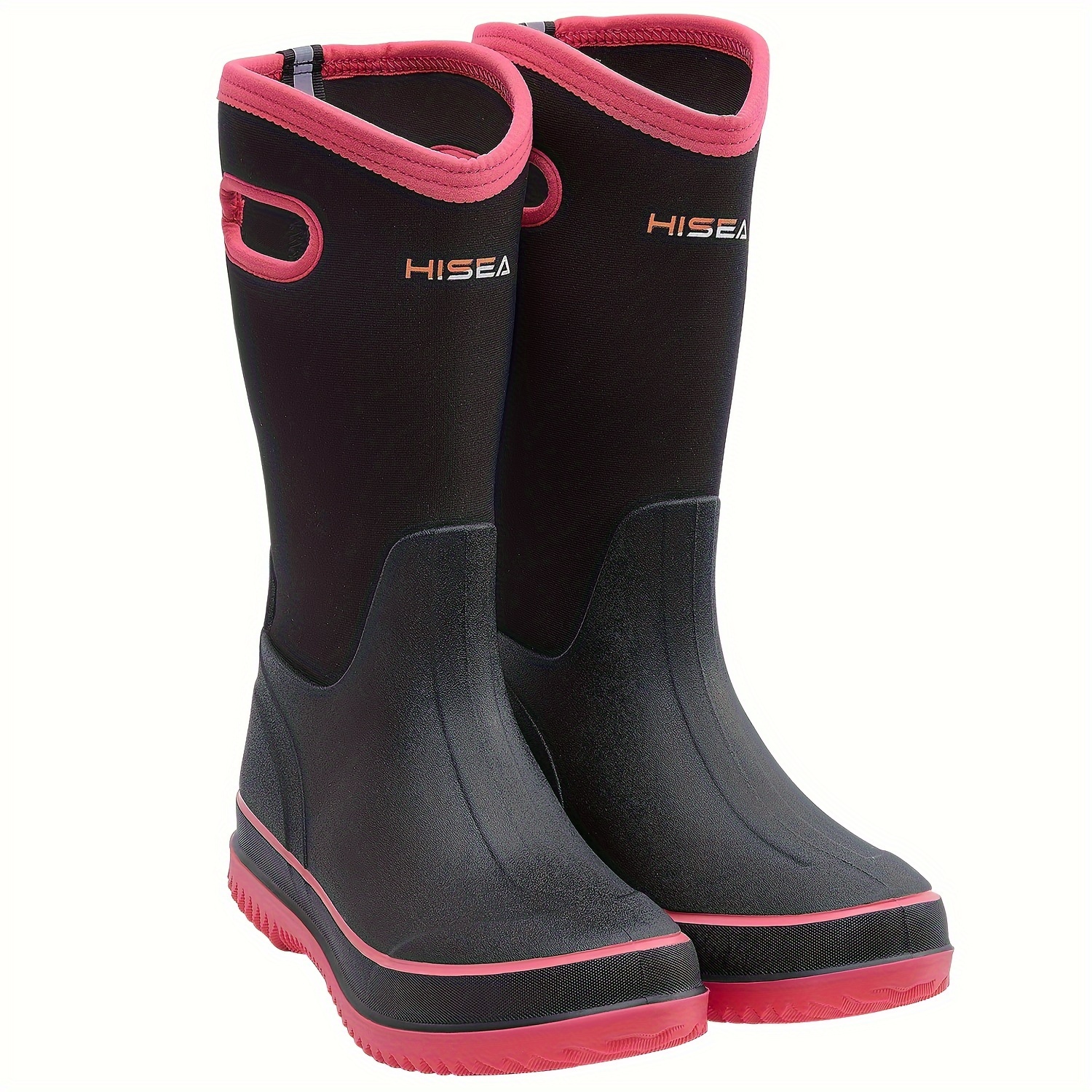 

Hisea Rain Boots For Women Mid Calf Rubber Boots Waterproof Neoprene Insulated Barn Boots For Mud Working Gardening