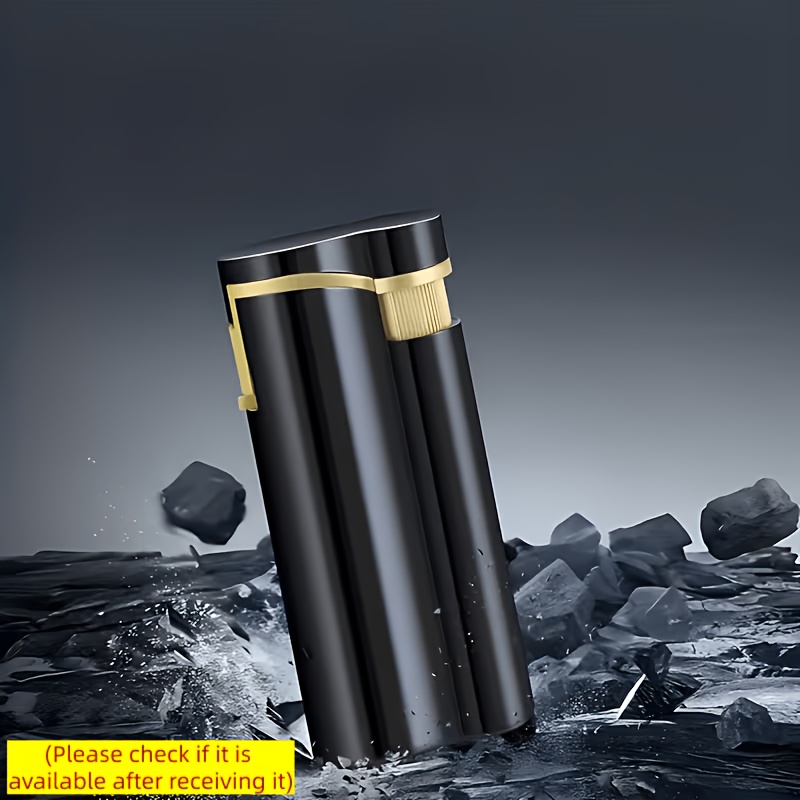 TEMU (excluding Butane)1pcs/5pcs Set, Lighter, Butane Lighter, Metal Shell Windproof Lighter, Durable And Portable Lighter, Adjustable Flame Size,