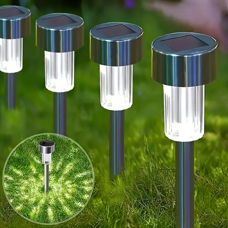 10pcs Solar Garden Lights/Path Lights Steel Led Pathway Landscape Lighting for Patio, Yard Christmas Gift 10pcs Solar Garden Lights/Path Lights Steel Led Pathway Landscape Lighting for Patio, Yard Christmas Gift