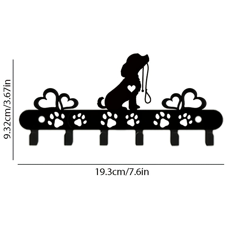 TEMU 魅力的な犬テーマのメフック - 鍵、コート、帽子、タオル用の多機能壁＆ドア - 簡単取り付け、に最適