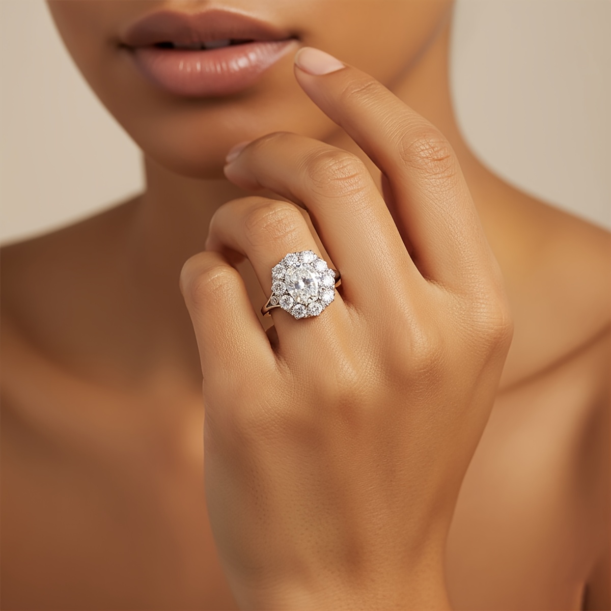 Women's Luxury European Lace Ring, Elegant Wedding Accessory