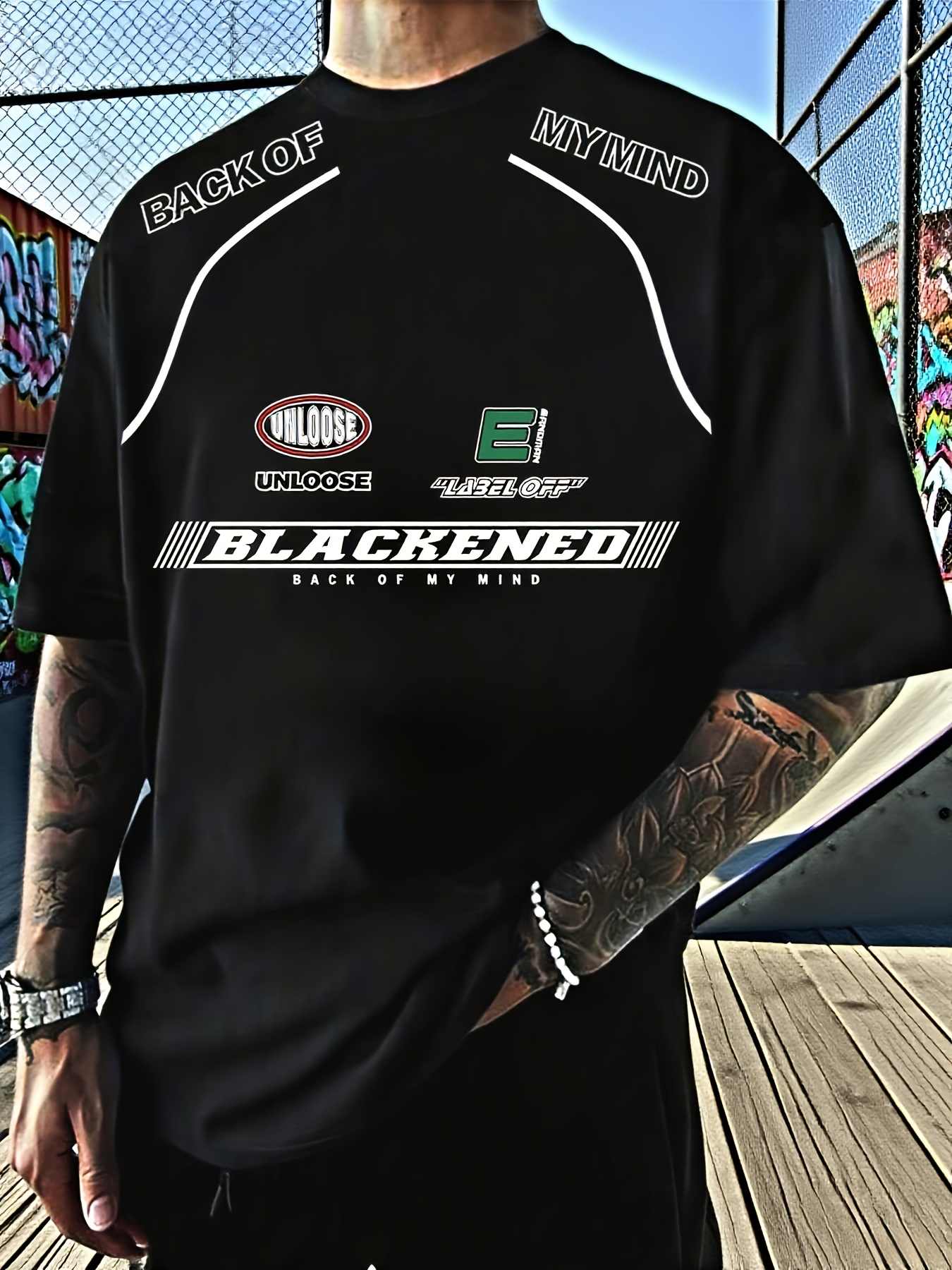 CAMISETA   Masculina de Malha Pesada - Estilo    , Camiseta com    /  para Treino e Casual, Top     Redonda