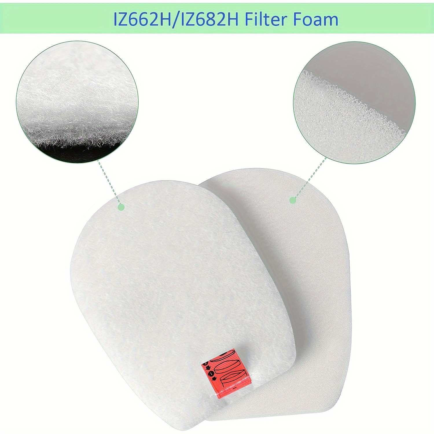 rocket   vacuum replacement filters for iz662h iz682h   2 hepa filters 4 foam filters and 4 felt filter kits details 2