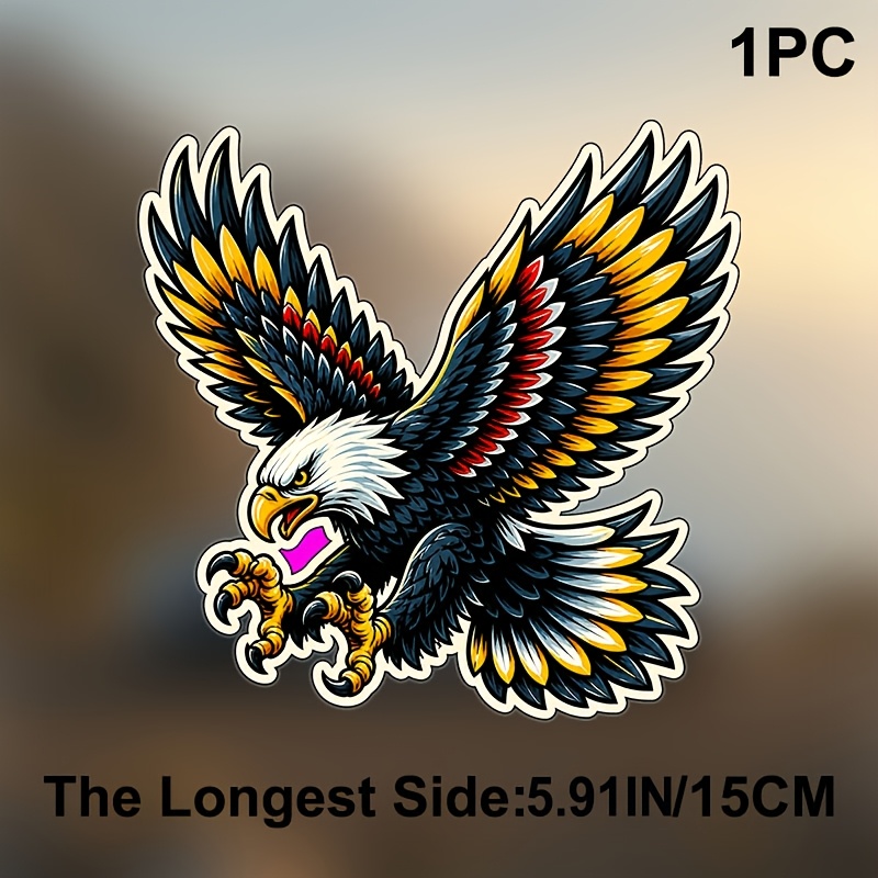 TEMU 5.91inch Eagle Car Sticker Feathered Wildlife Decal Unique Waterproof Durable Stylish Decorative Vehicle Graphic Perfect Gift For Bird Lovers