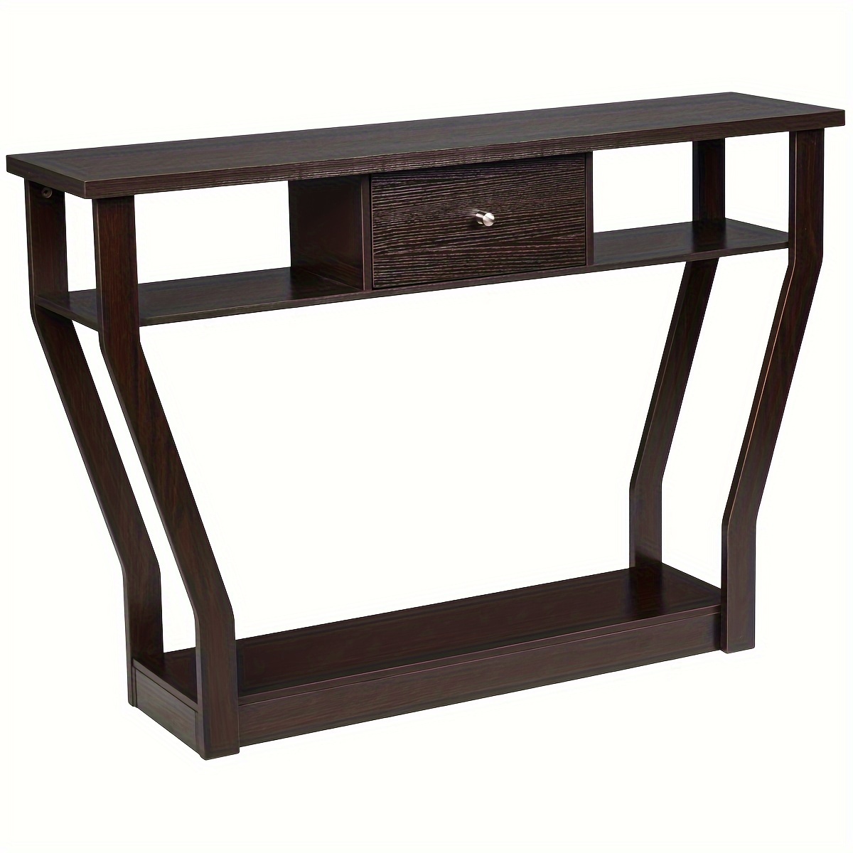 

1pc Console Table Modern Sofa Accent Table W/drawer Entryway Hallway Hall Brown, Coffee Color