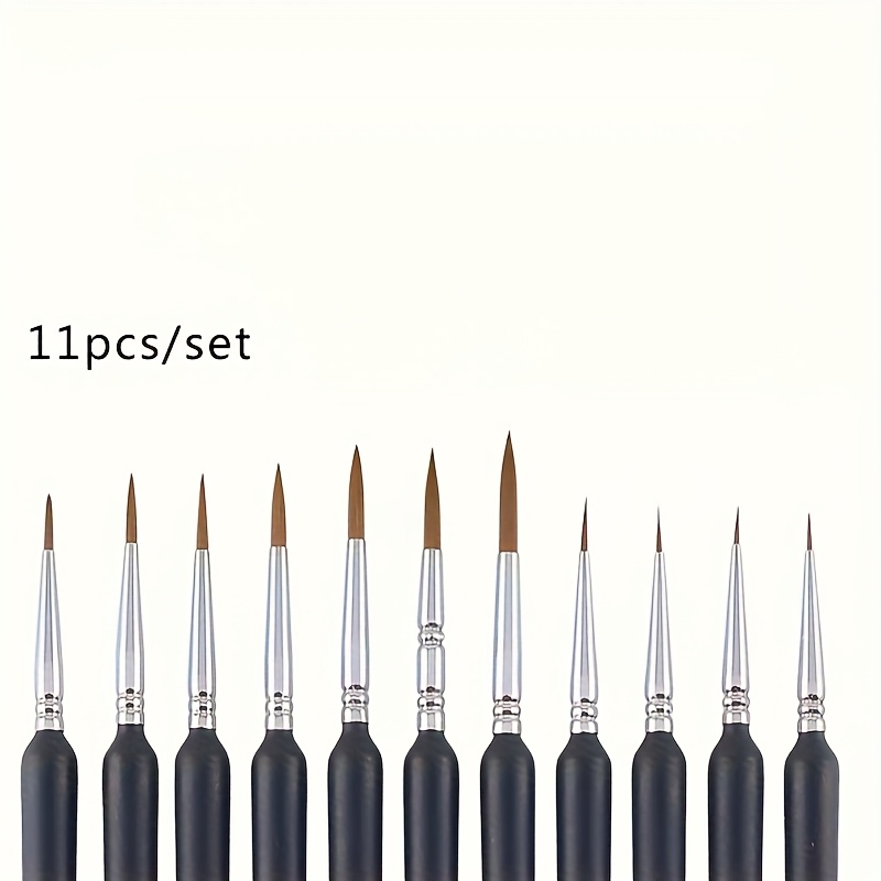 11pcs/set Ceramic Art Painting Hook Line Brush Fine Wolf Hair Brush Fine Line Stroke Ceramic Underglaze Painting Tool